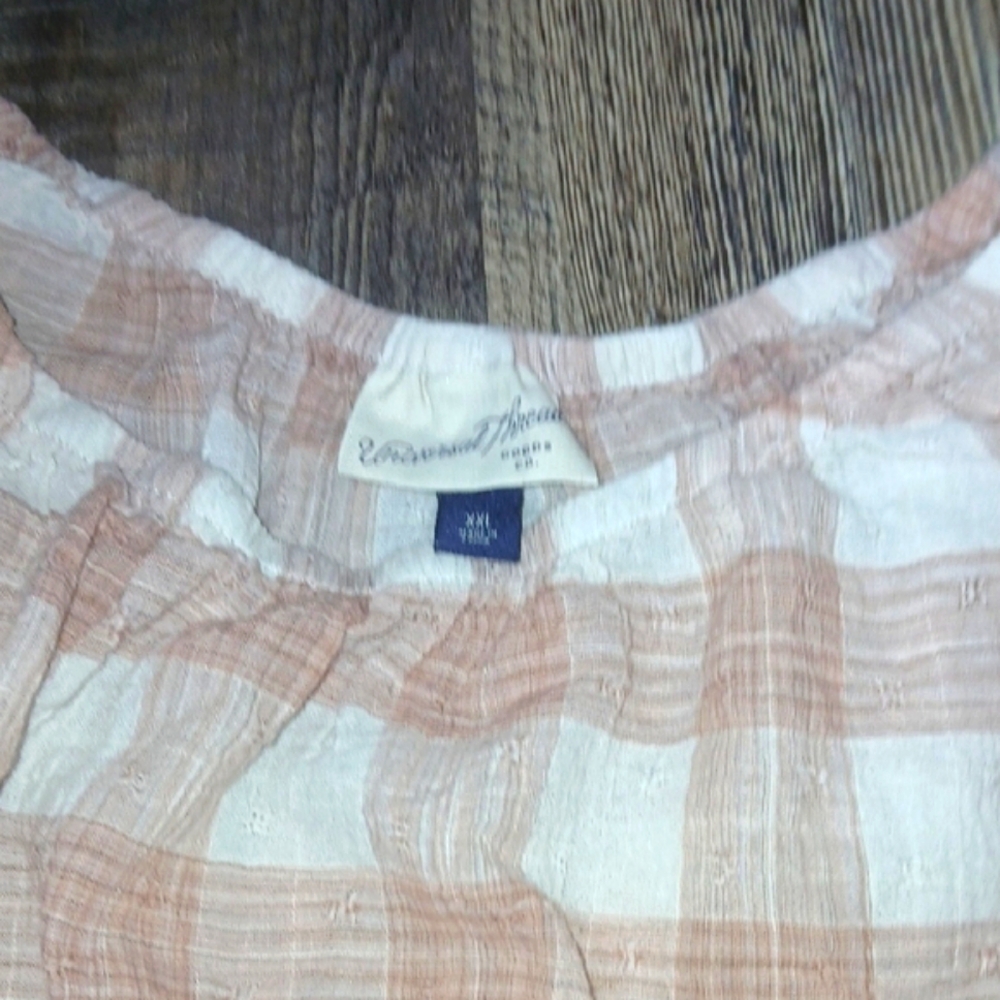 Plaid Peasant Blouse Made by Universal Threads Good CO. - Picture 2 of 7